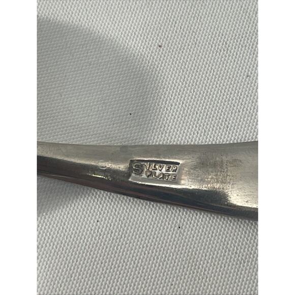 Vintage Silver Plated Edged Crystal Sugar Bowl From England - With Spoon - Picture 6 of 9